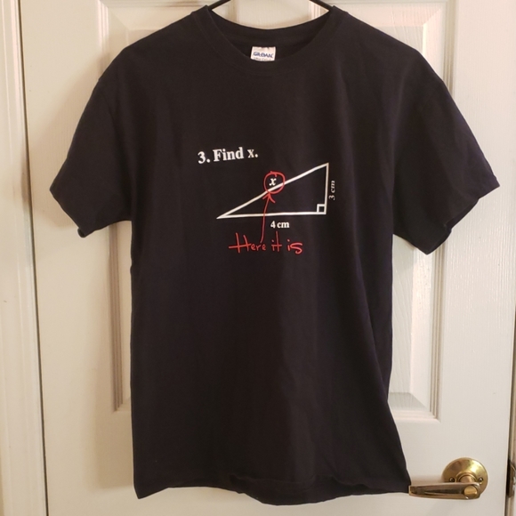 Find X Math Geometry T-Shirt Black Size Medium - Picture 2 of 4